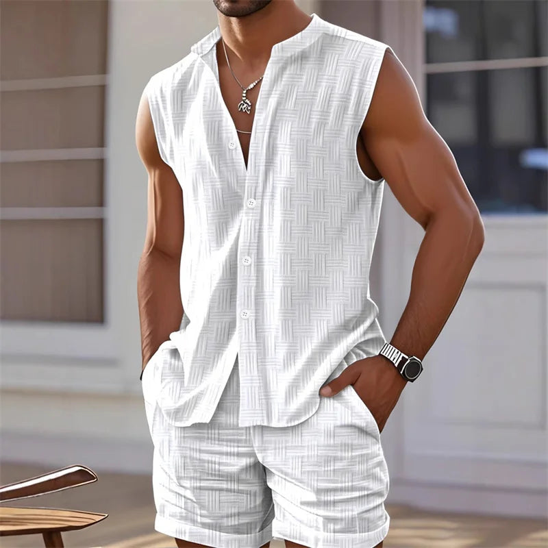Set Hawaiano Uomo Senza Maniche